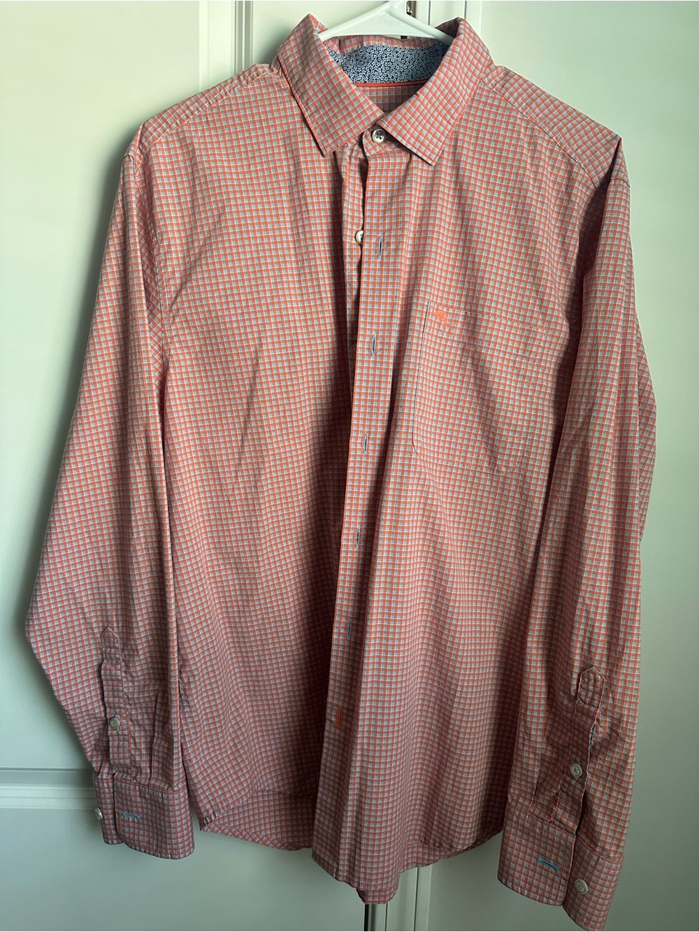 Men's Orange  Button-Down Dress Shirt